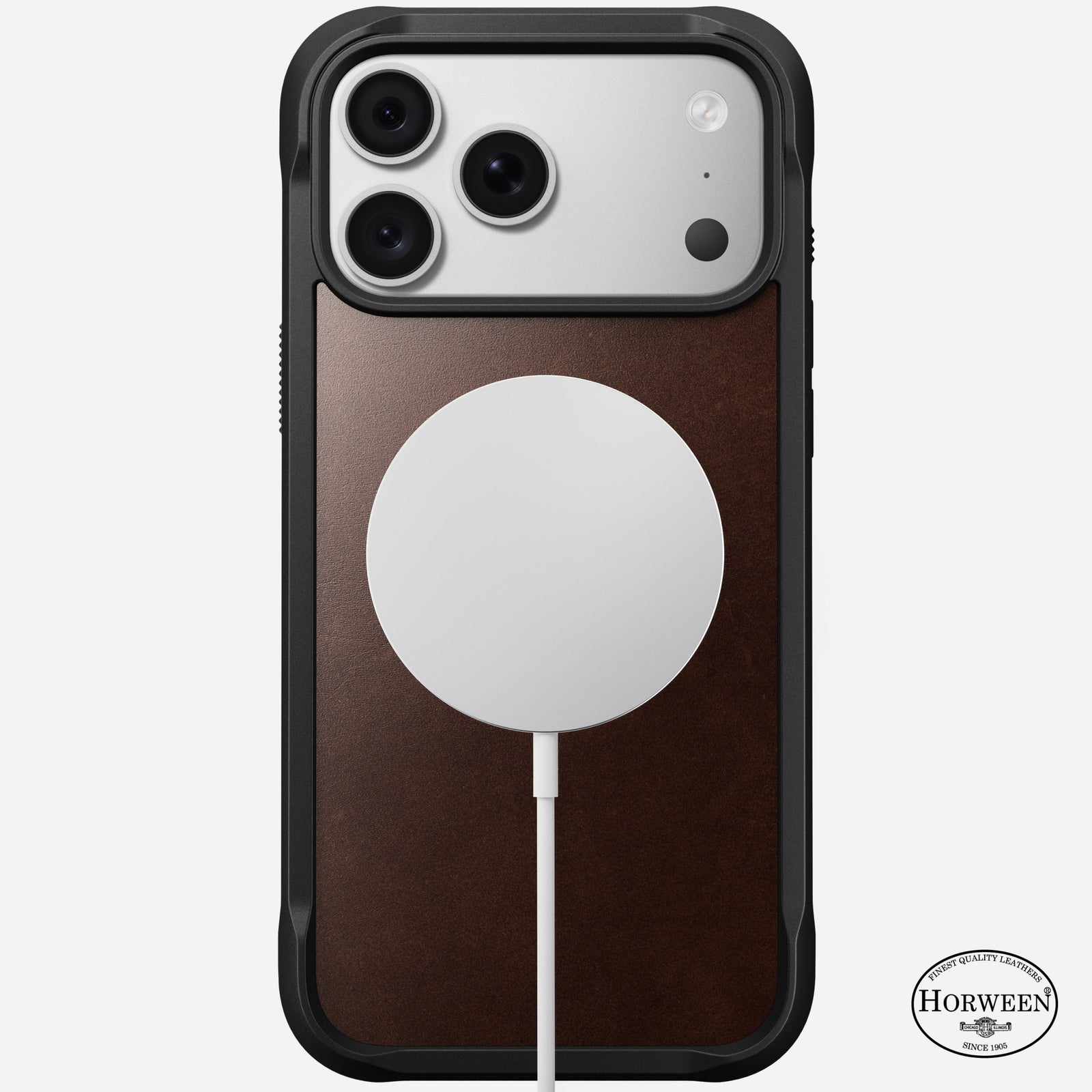 Rugged Horween Leather Case for iPhone 18 Pro Max 6.9 in Rustic Brown Horween - Nomad