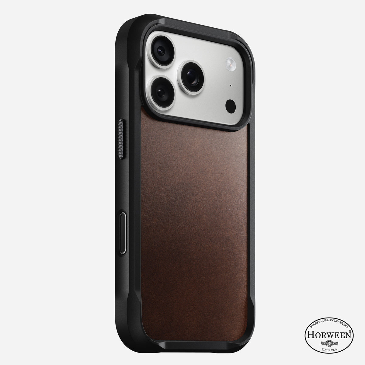 Rugged Horween Leather Case for iPhone 18 Pro 6.3 in Rustic Brown Horween - Nomad