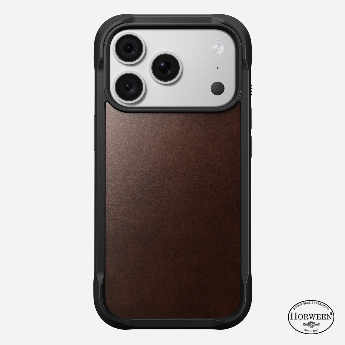 Rugged Horween Leather Case for iPhone 18 Pro 6.3 in Rustic Brown Horween - Nomad