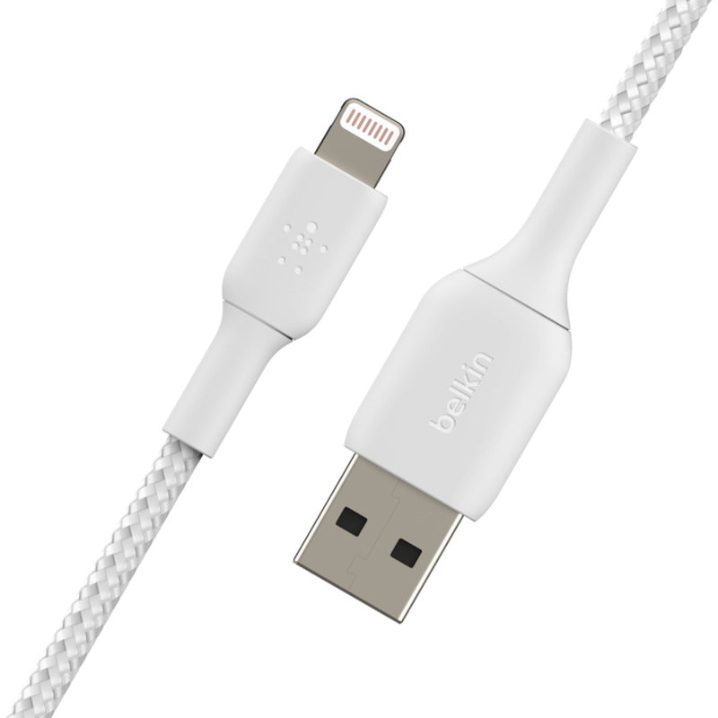 Belkin BoostCharge Braided Lightning to USB-A Cable 1m / 3.3ft - White