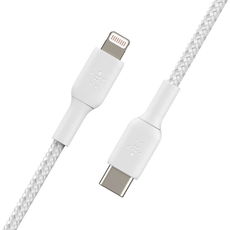 Belkin BoostCharge Braided USB-C to Lightning Cable 2m / 3.3ft - White