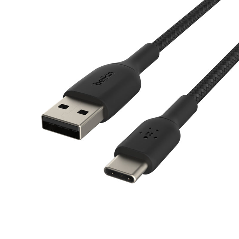 Belkin BoostCharge Braided USB-C to USB-A Cable 15cm / 6in - Black