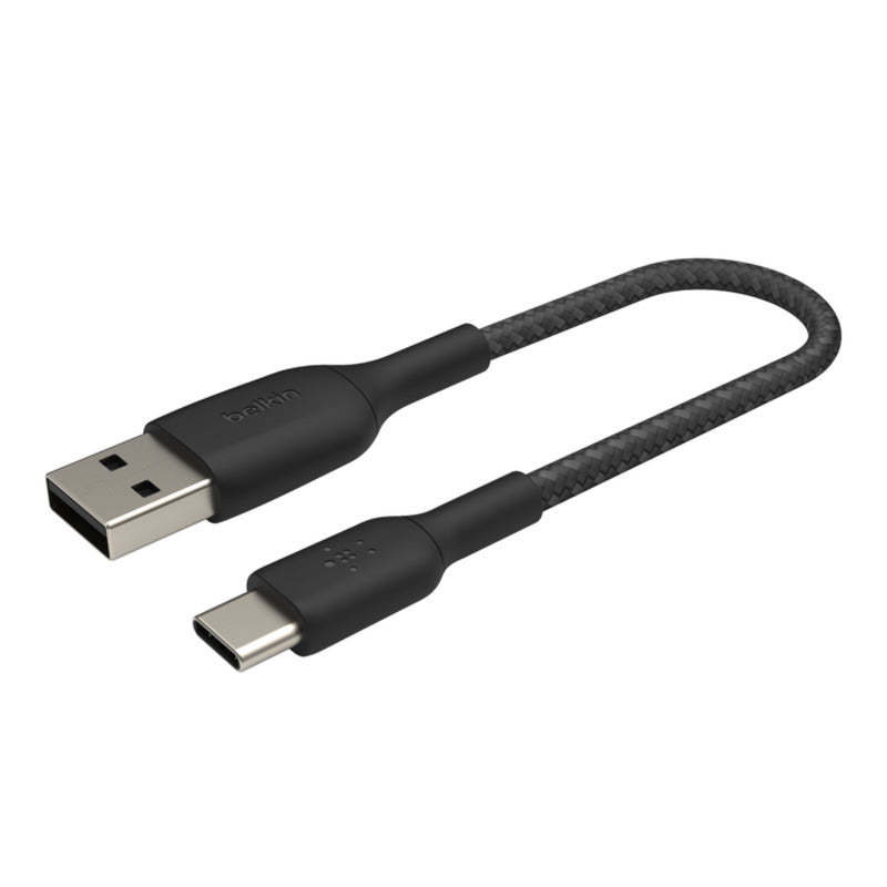 Belkin BoostCharge Braided USB-C to USB-A Cable 15cm / 6in - Black