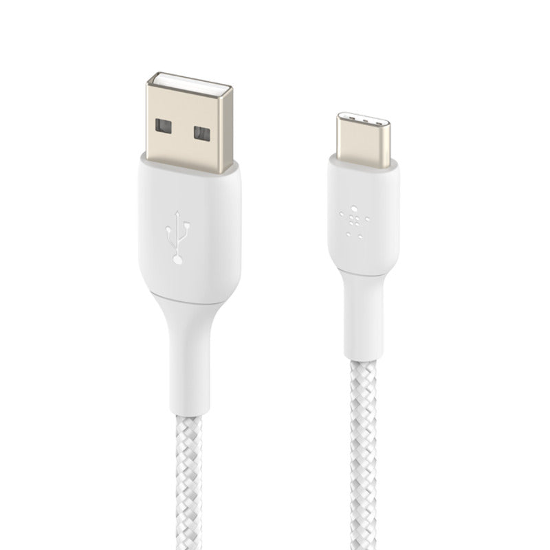 Belkin BoostCharge Braided USB-C to USB-A Cable 1m / 3.3ft - White