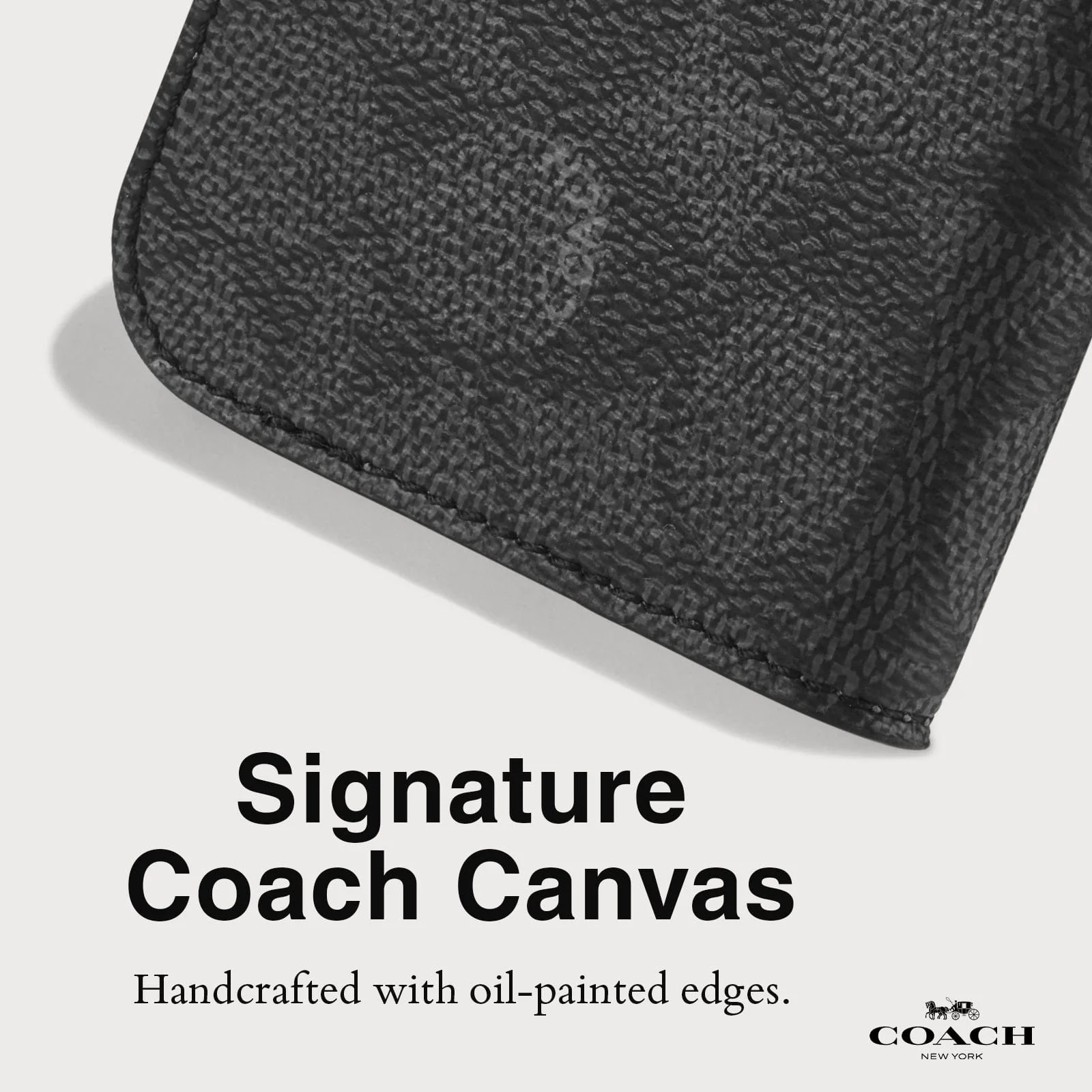 Coach Folio Case Signature Charcoal for iPhone 16 Pro Signature Charcoal