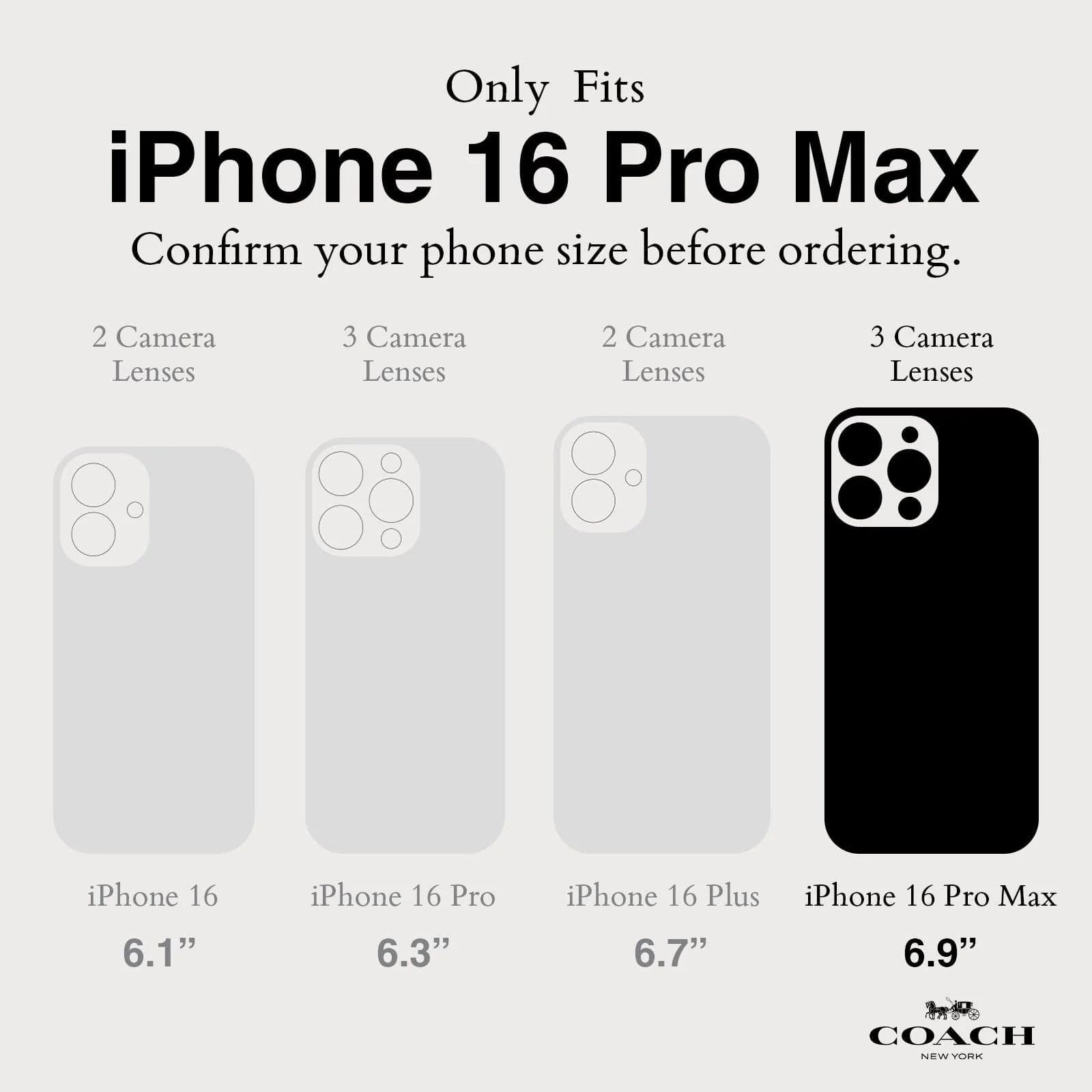 Coach Folio Case Signature for iPhone 16 Pro Max - Tan