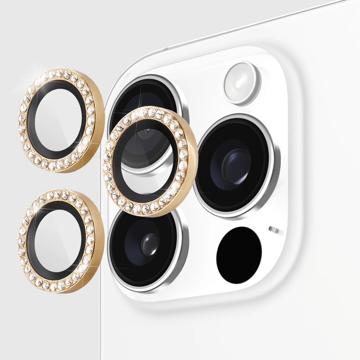 Kate Spade Aluminum Ring Lens Protector iPhone 16 Pro &amp; 16 Pro Max - Set in Stone