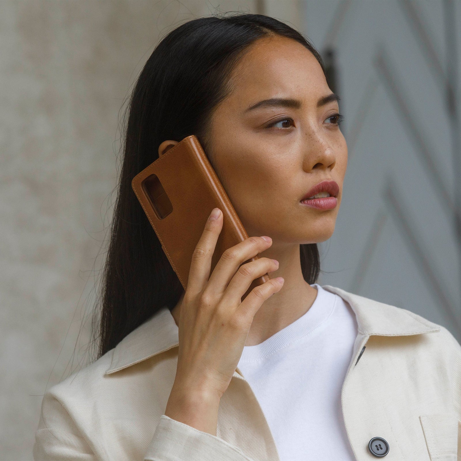 Dbramante1928 Lynge Leather Folio Case Samsung Galaxy A52 - Tan