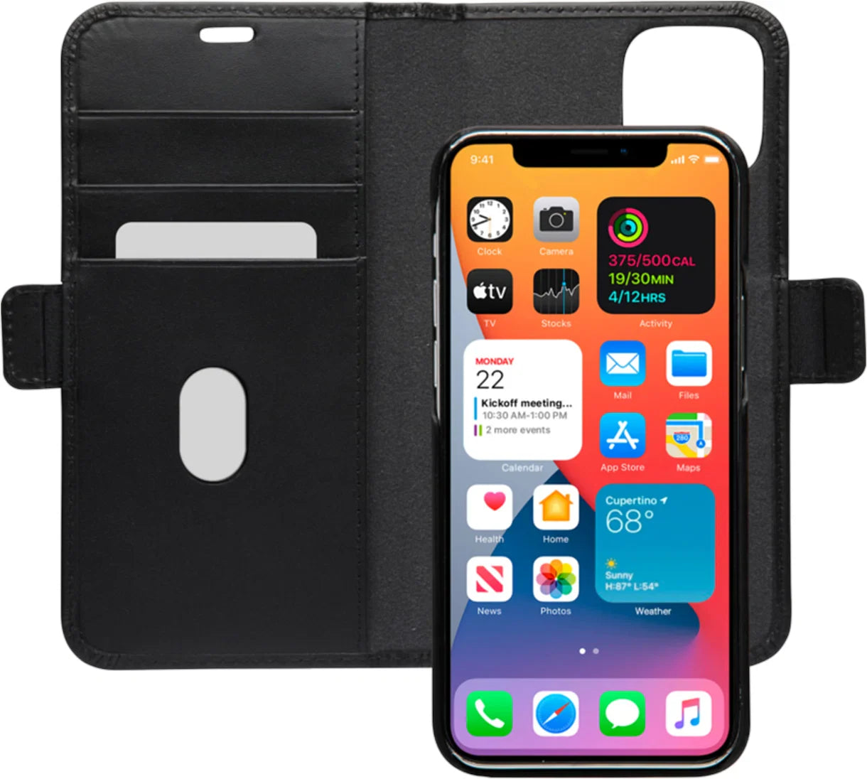 Dbramante1928 Lynge Leather Folio Case iPhone 12 Pro Max 6.7 inch - Black