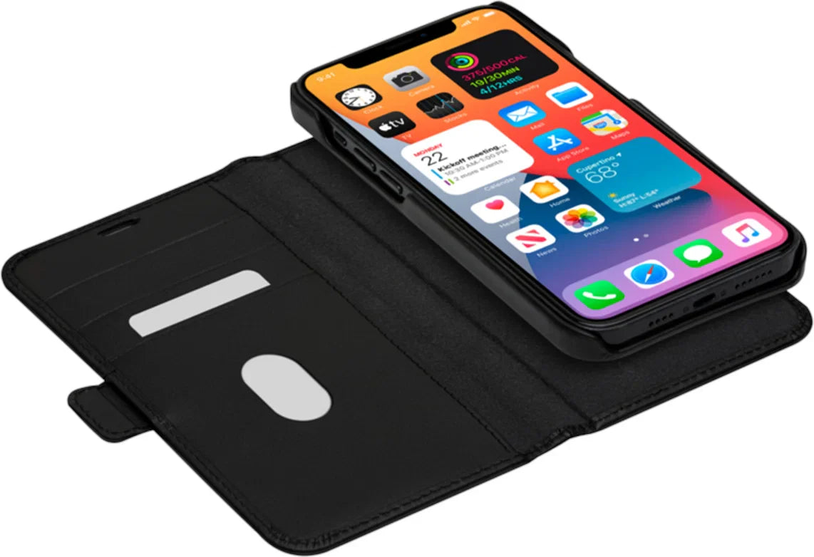 Dbramante1928 Lynge Leather Folio Case iPhone 12 Pro Max 6.7 inch - Black