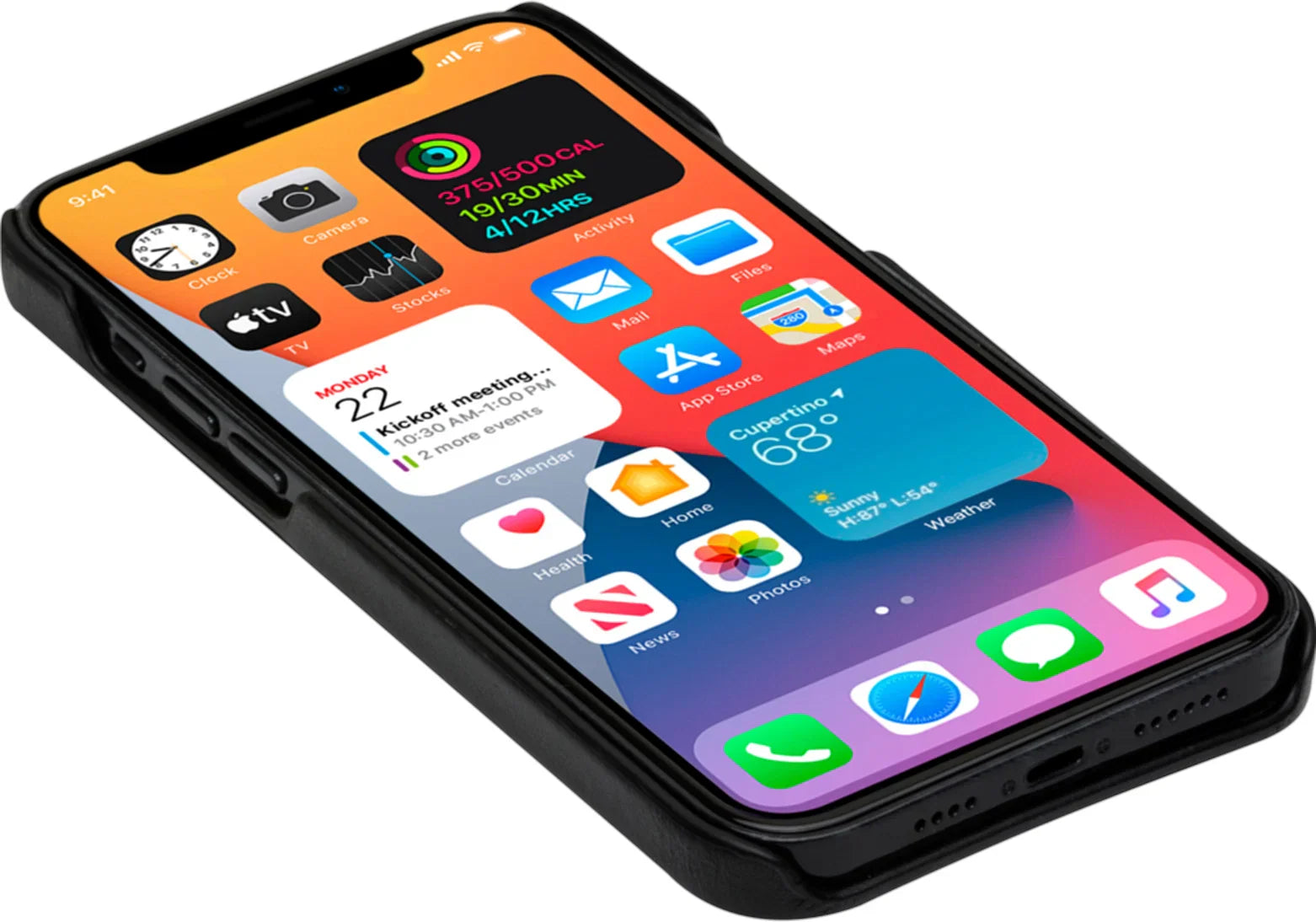 Dbramante1928 Lynge Leather Folio Case iPhone 12 Pro Max 6.7 inch - Black