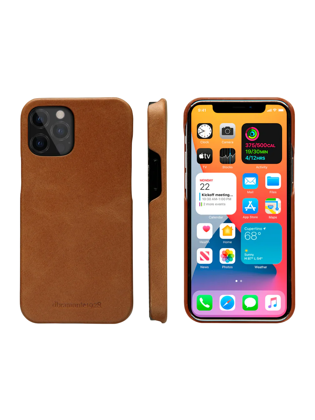 Dbramante1928 Lynge Leather Folio Case iPhone SE 3rd / 2nd / 8 / 7 Tan - BONUS Screen Protector