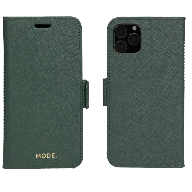 Dbramante1928 Milano Saffiano Leather Folio Case iPhone 11 Pro / X / XS - Evergreen