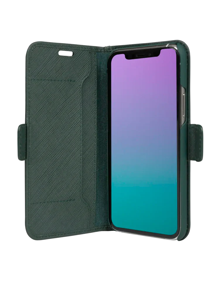 Dbramante1928 Milano Saffiano Leather Folio Case iPhone 11 Pro / X / XS - Evergreen