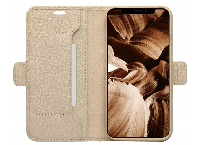 Dbramante1928 Milano Saffiano Leather Folio Case iPhone 12 / 12 Pro - Sahara Sand