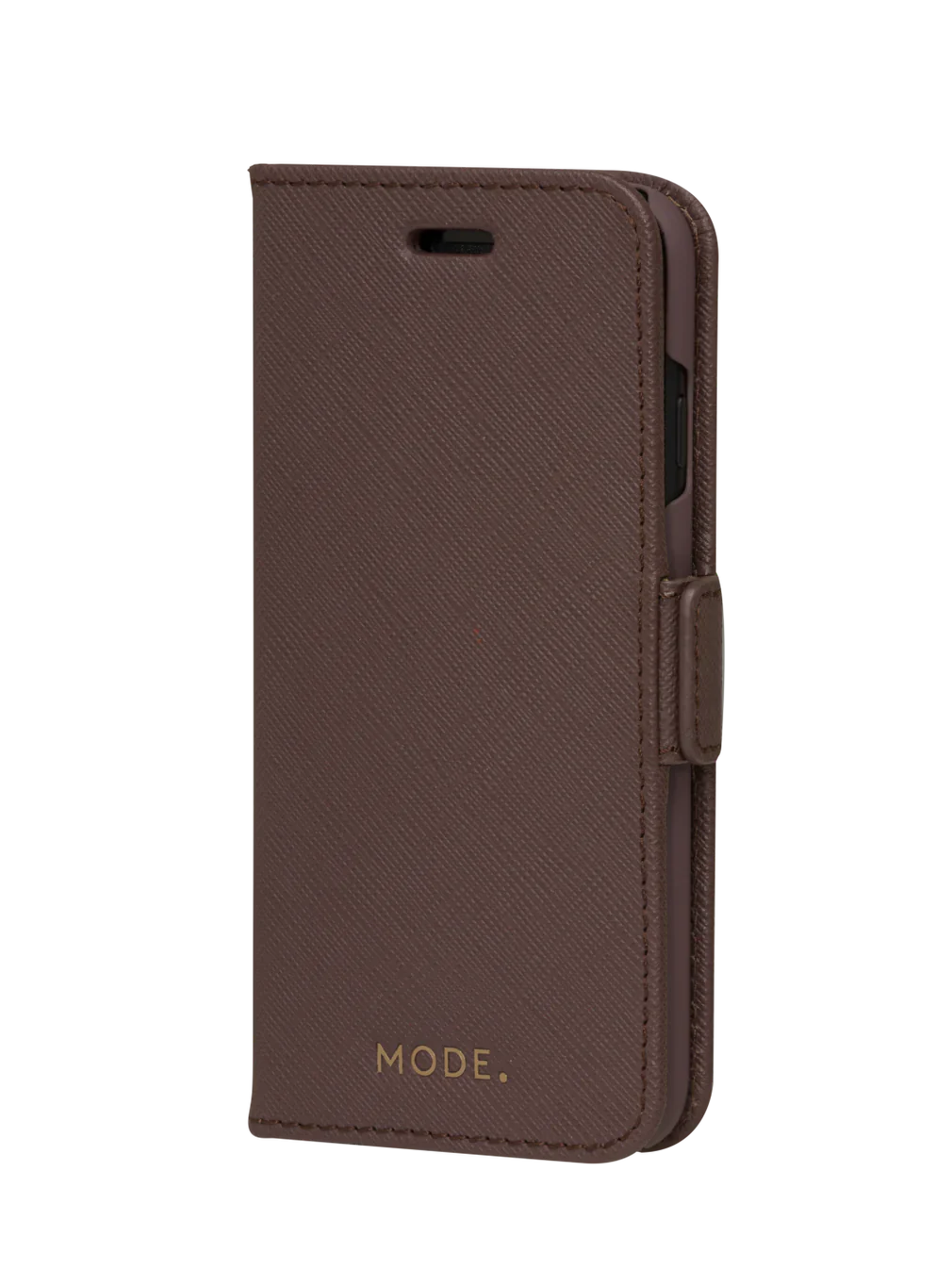 Dbramante1928 Milano Saffiano Leather Folio Case iPhone SE 3rd / 2nd / 8 / 7 - Dark Chocolate
