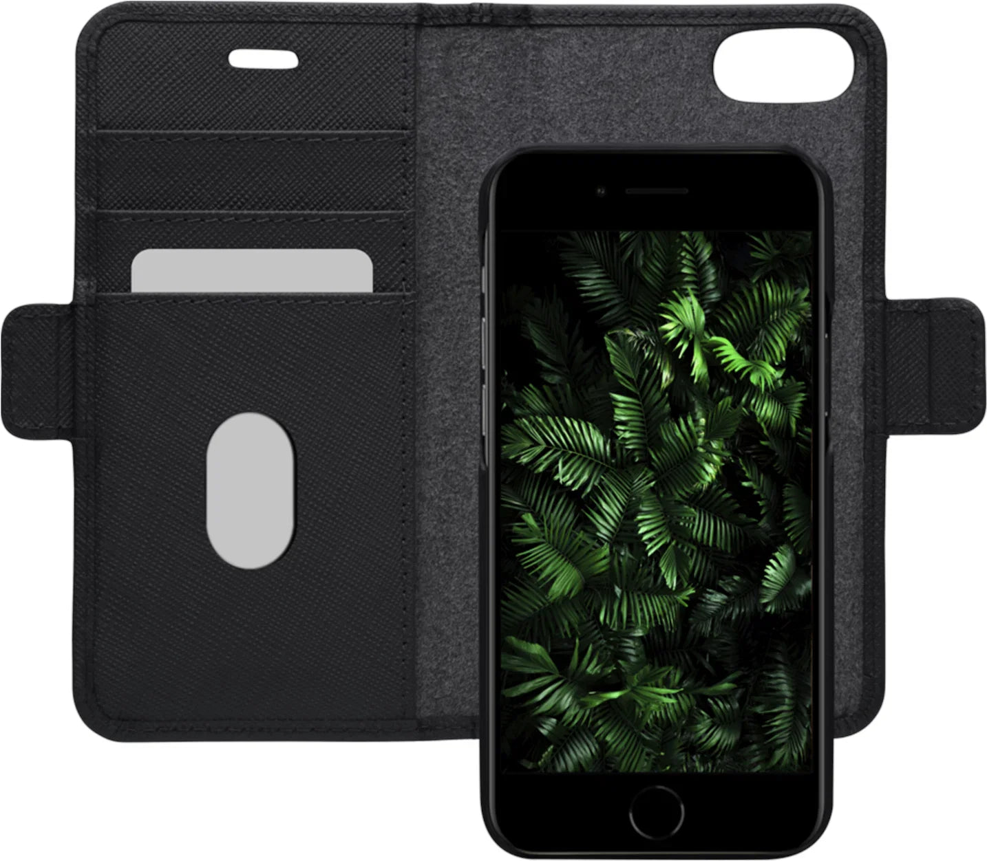 Dbramante1928 New York Leather Folio Case iPhone SE 3rd / 2nd / 8 / 7 Night Black - BONUS Screen Protector