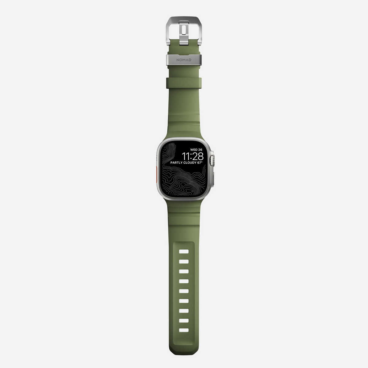Nomad Rocky Point Band for Apple Watch 44-46-Ultra - Forest Green (Natural Hardware)