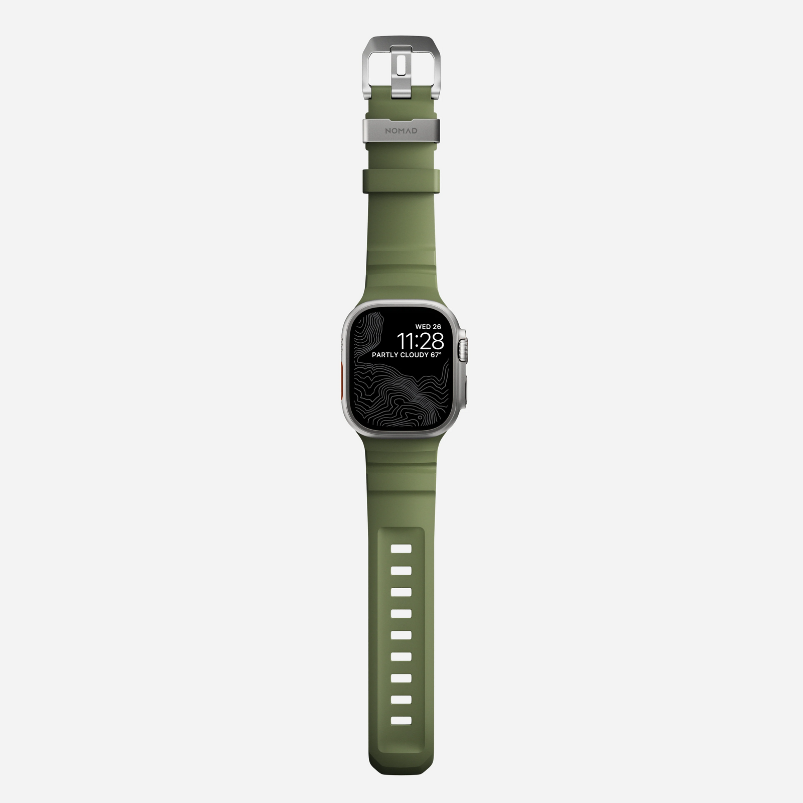 Nomad Rocky Point Band for Apple Watch 44-46-Ultra - Forest Green (Natural Hardware)