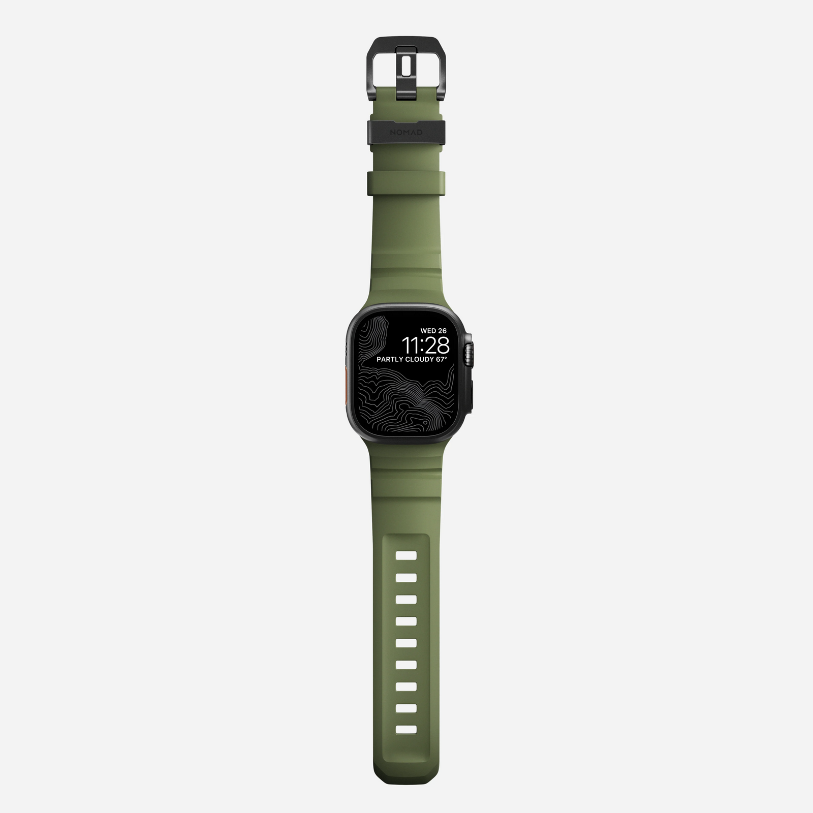 Nomad Rocky Point Band for Apple Watch 44-46-Ultra - Forest Green (Black Hardware)