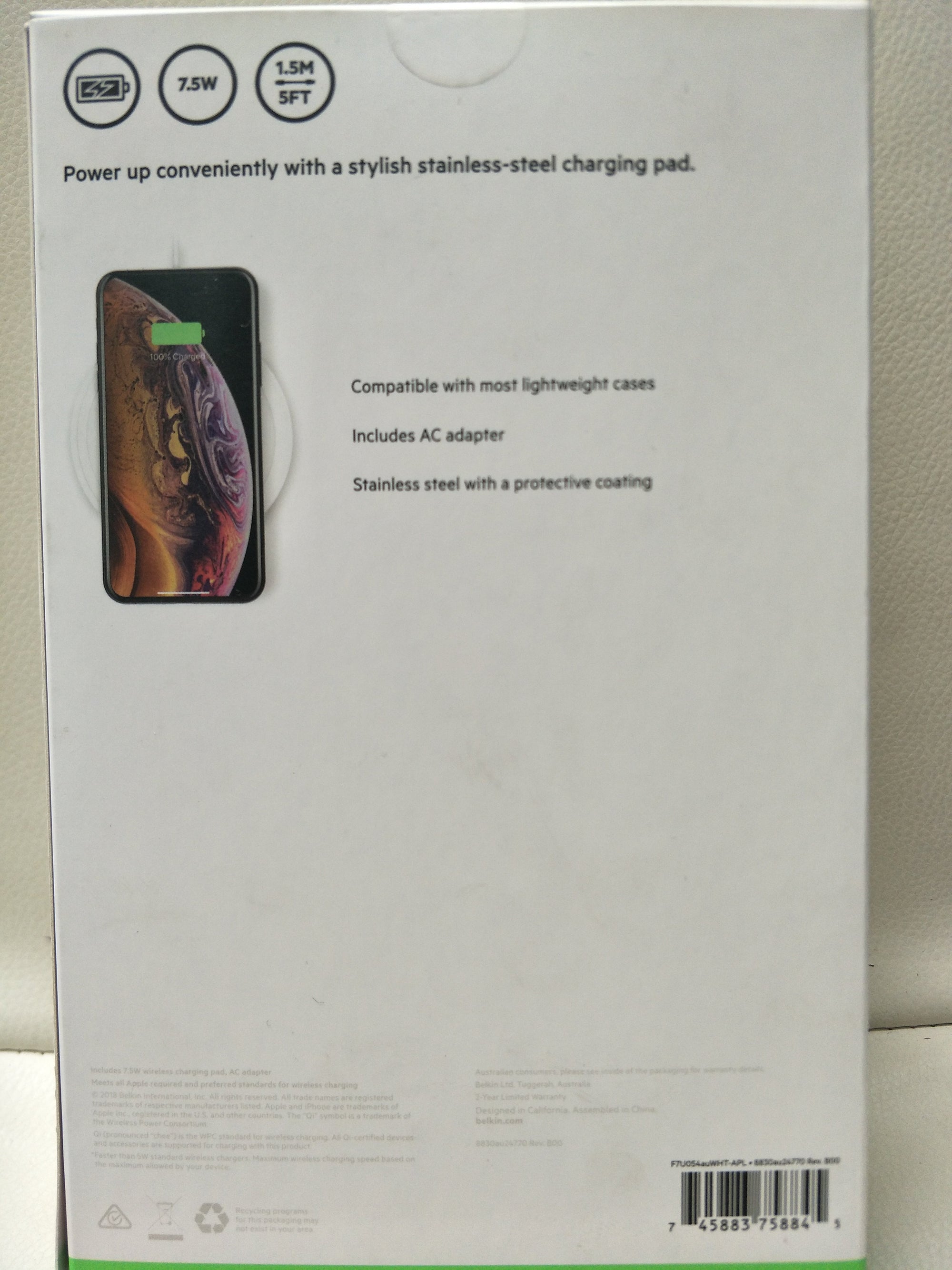 Boost Pad Belkin Boost Up Special Edition Wireless Charging Pad 7.5W - White ...