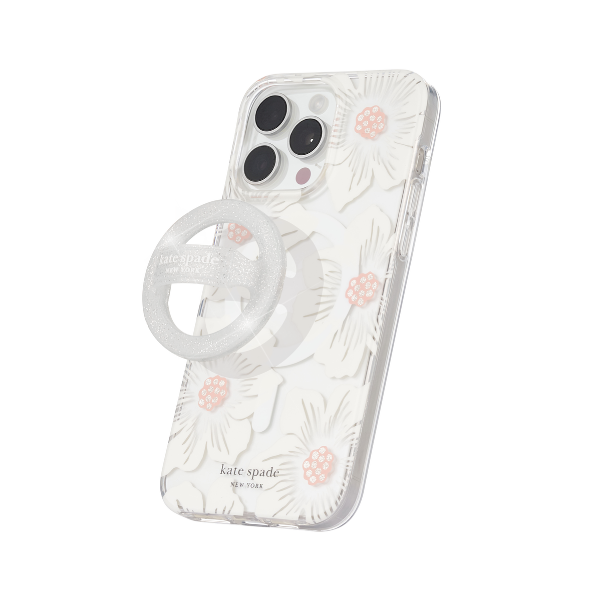 Kate Spade Magnetic Loop Grip For MagSafe - Sparkle Silver