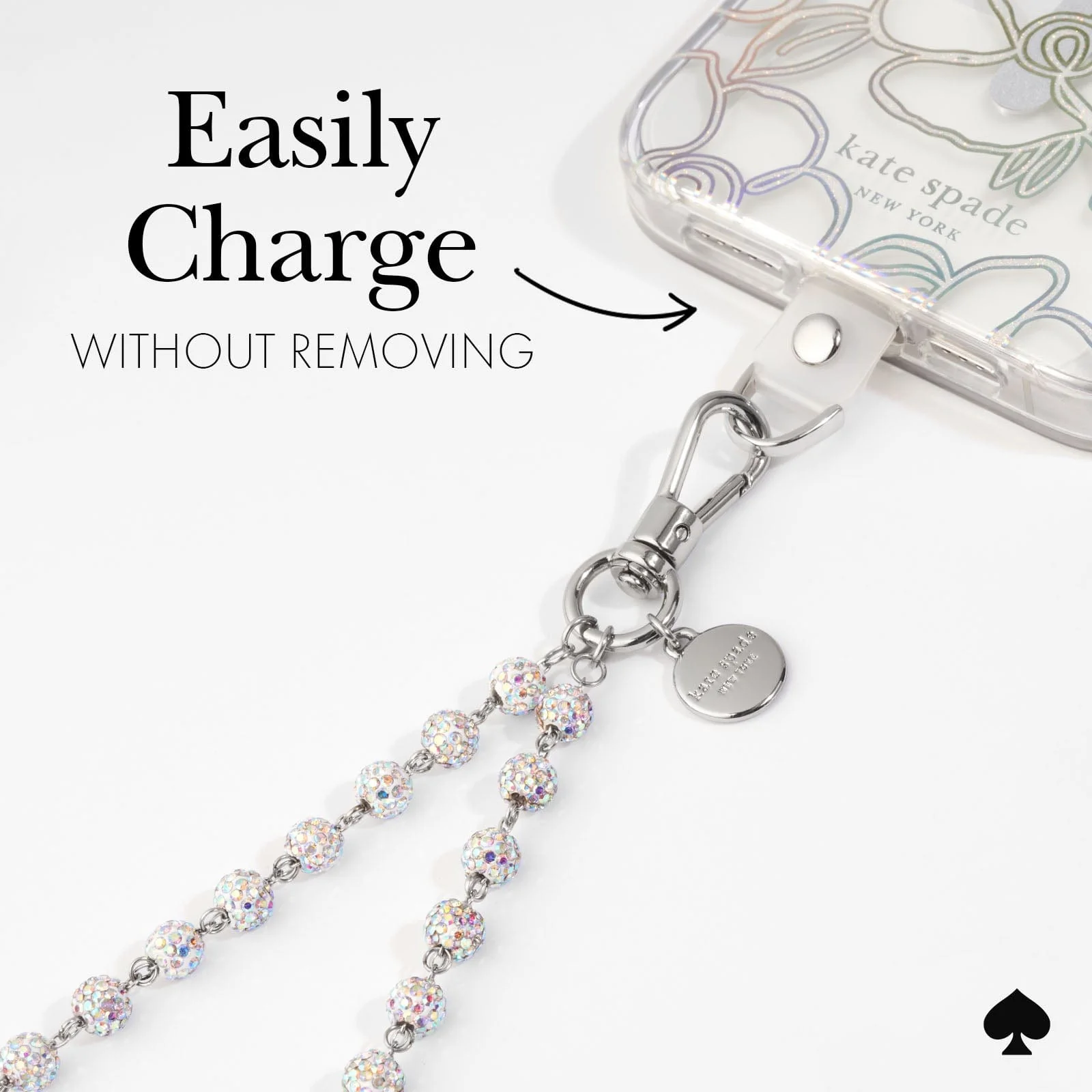 Kate Spade Phone Charm Wrist Strap - Razzle Dazzle