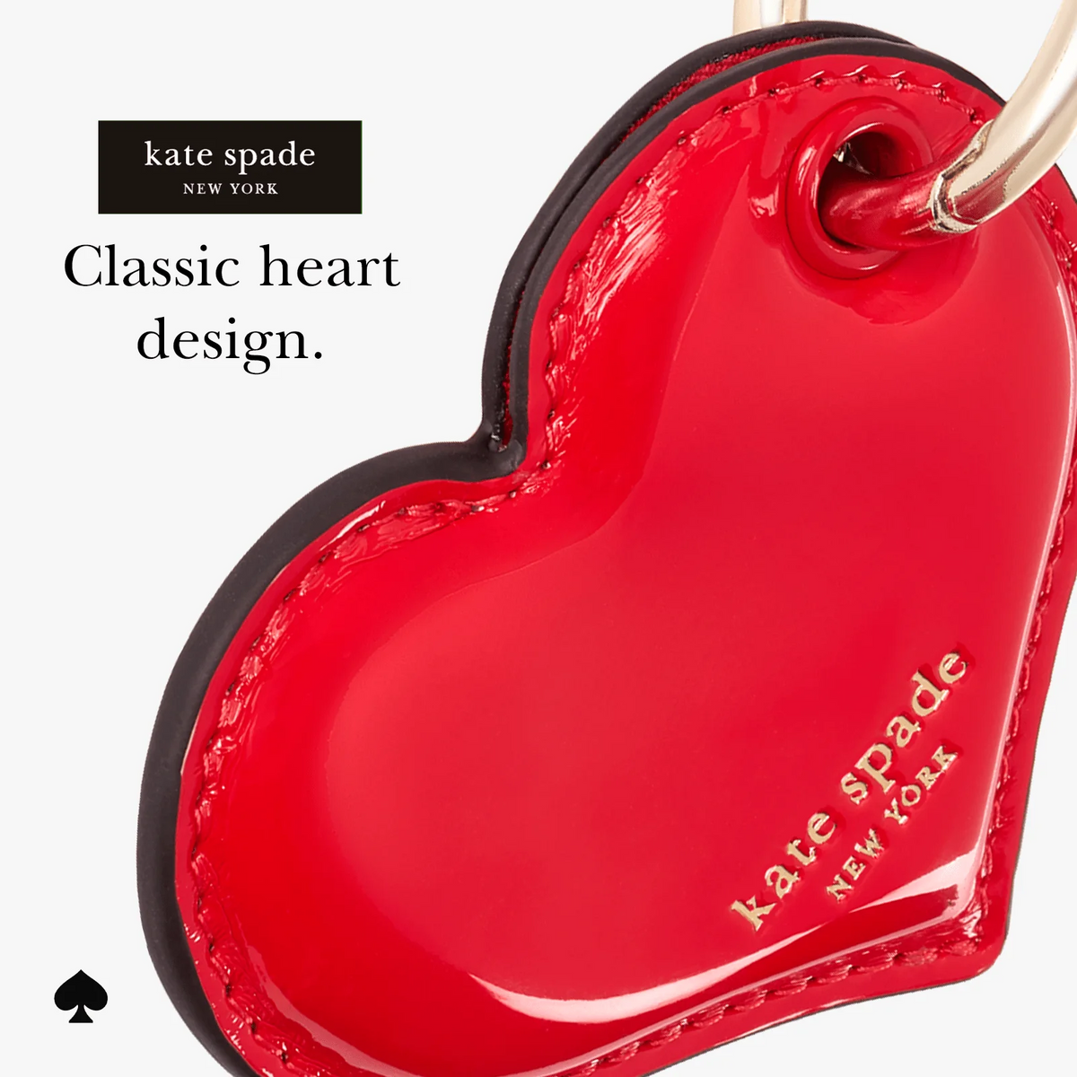 Kate Spade Heart Charm Keychain for AirTag - Mac Addict
