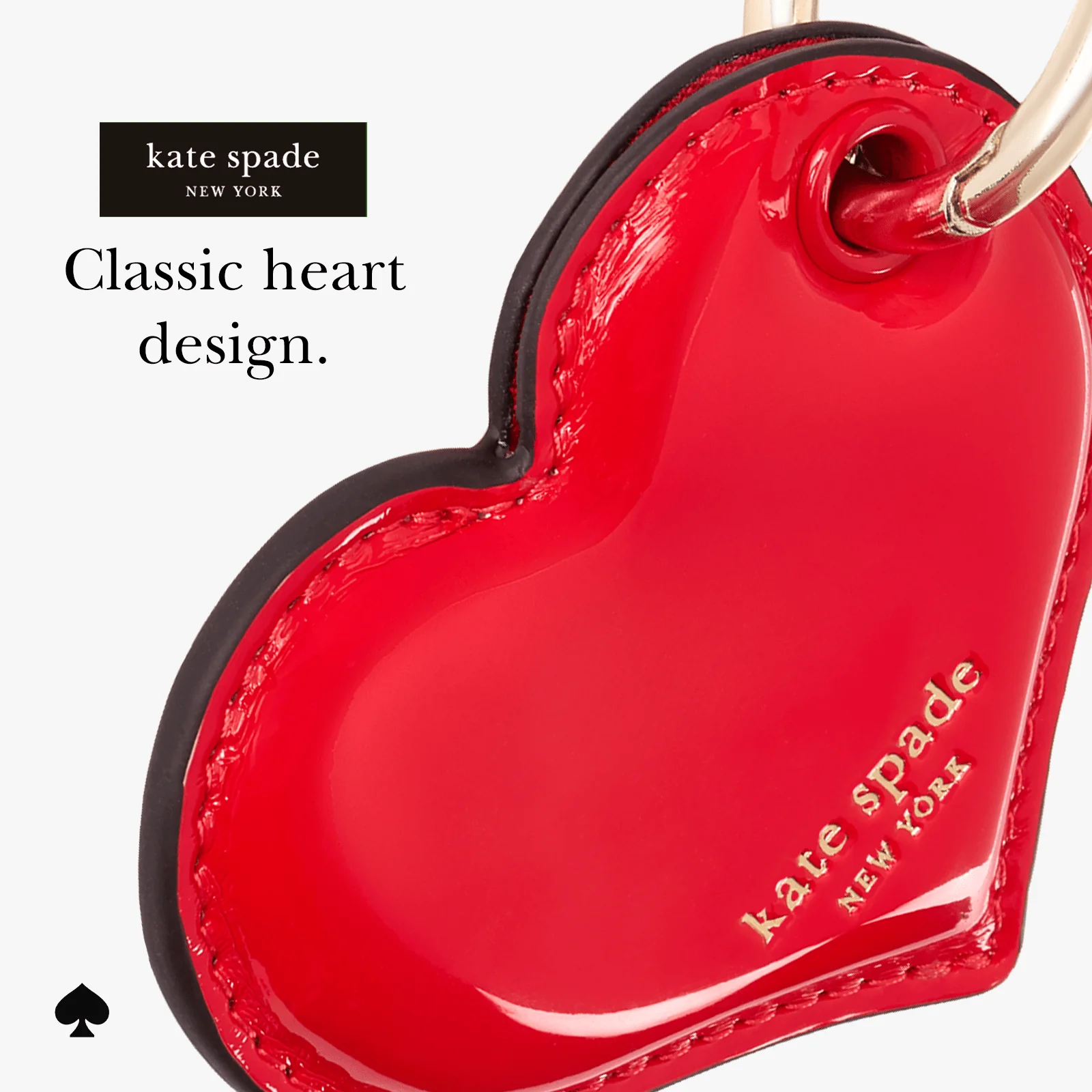 Kate Spade Heart Charm Keychain for AirTag - Mac Addict