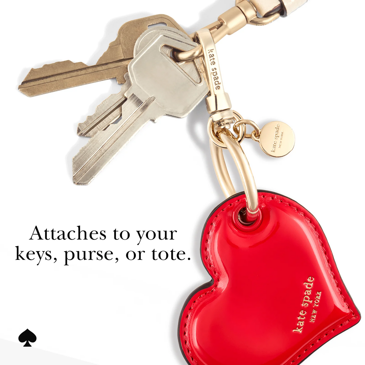 Kate Spade Heart Charm Keychain for AirTag - Mac Addict