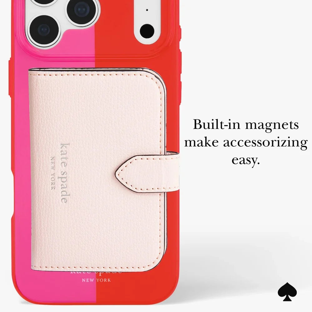 Racing Strip Pop Pink MagSafe Case for iPhone 18 Pro Max in Pink/Red - Kate Spade