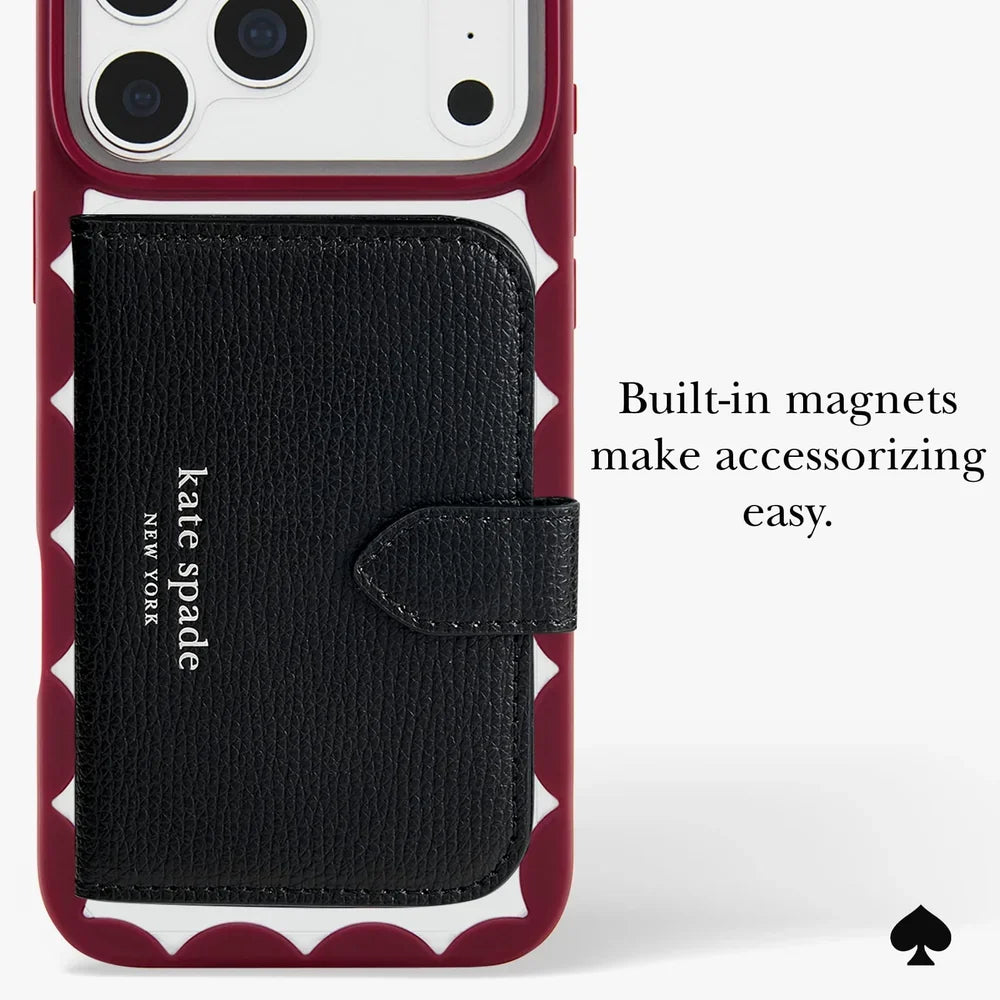 Rhubarb Jam MagSafe Case for iPhone 18 Pro & 17 Pro 6.3 in Clear/Burgundy - Kate Spade