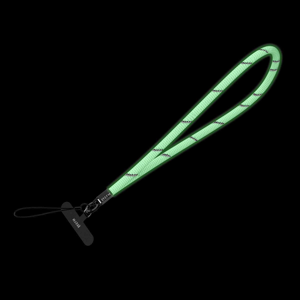 Ibiza Glow In The Dark Wrist Strap for Smart Phone - White / Green