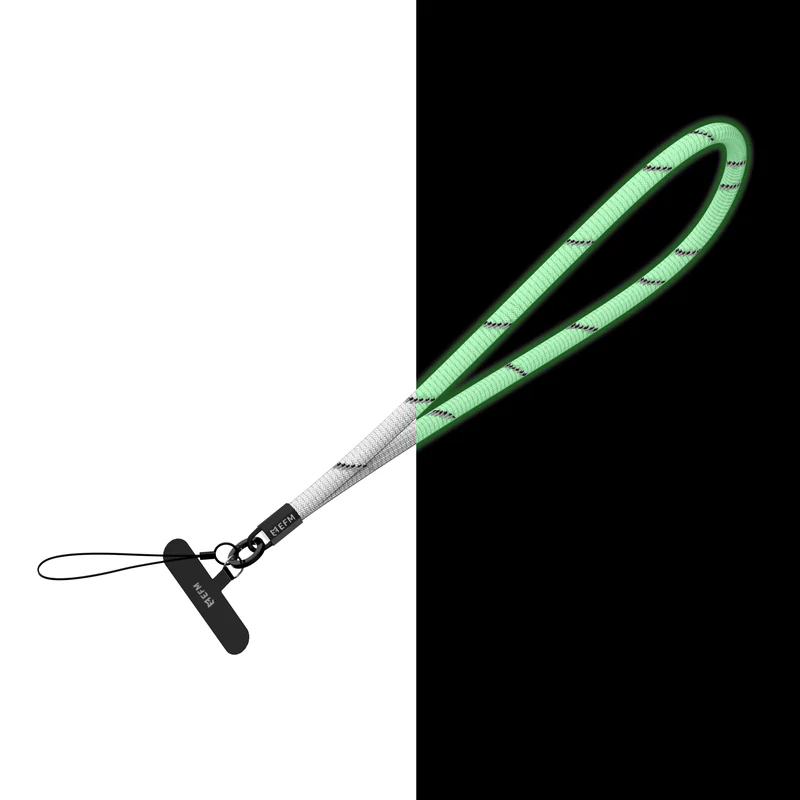 Ibiza Glow In The Dark Wrist Strap for Smart Phone - White / Green