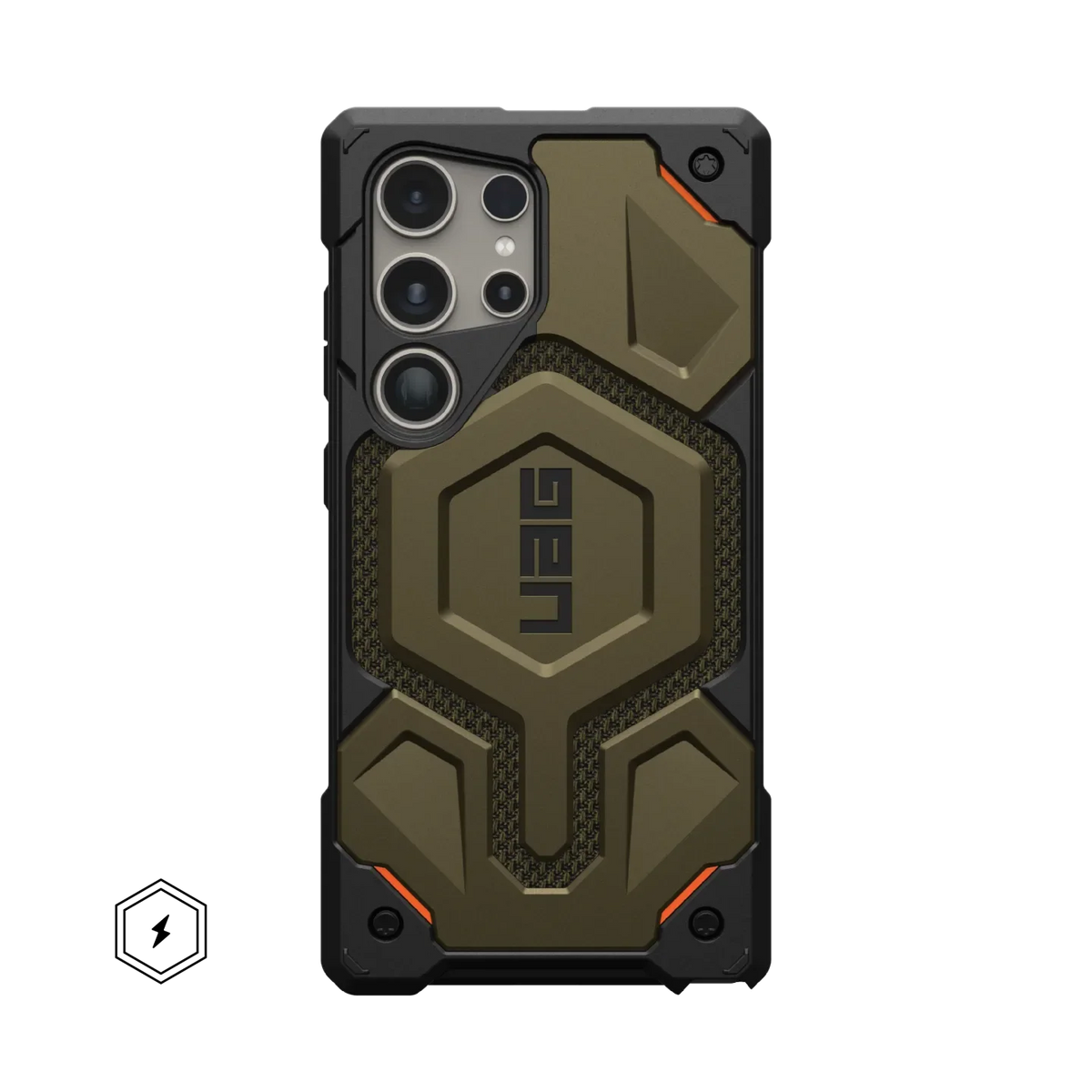 UAG Monarch Pro Rugged Case & Magnet Samsung S24 Ultra 5G 6.8 - Kevlar Green - Mac Addict