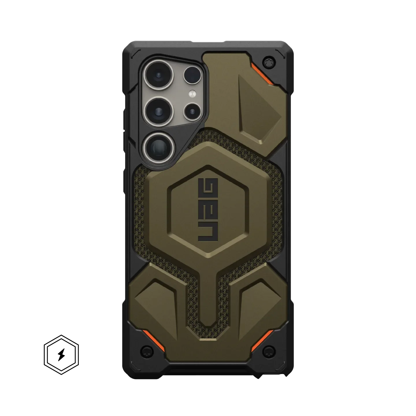 UAG Monarch Pro Rugged Case & Magnet Samsung S24 Ultra 5G 6.8 - Kevlar Green - Mac Addict
