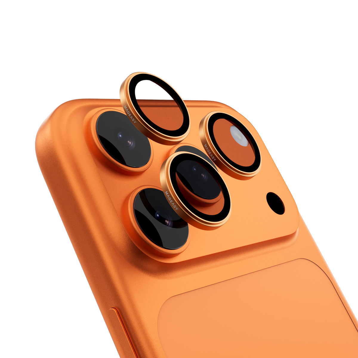 Mageasy Sapphire Camera Lens Protector for iPhone 17 Pro &amp; 17 Pro Max - Coral - Mac Addict