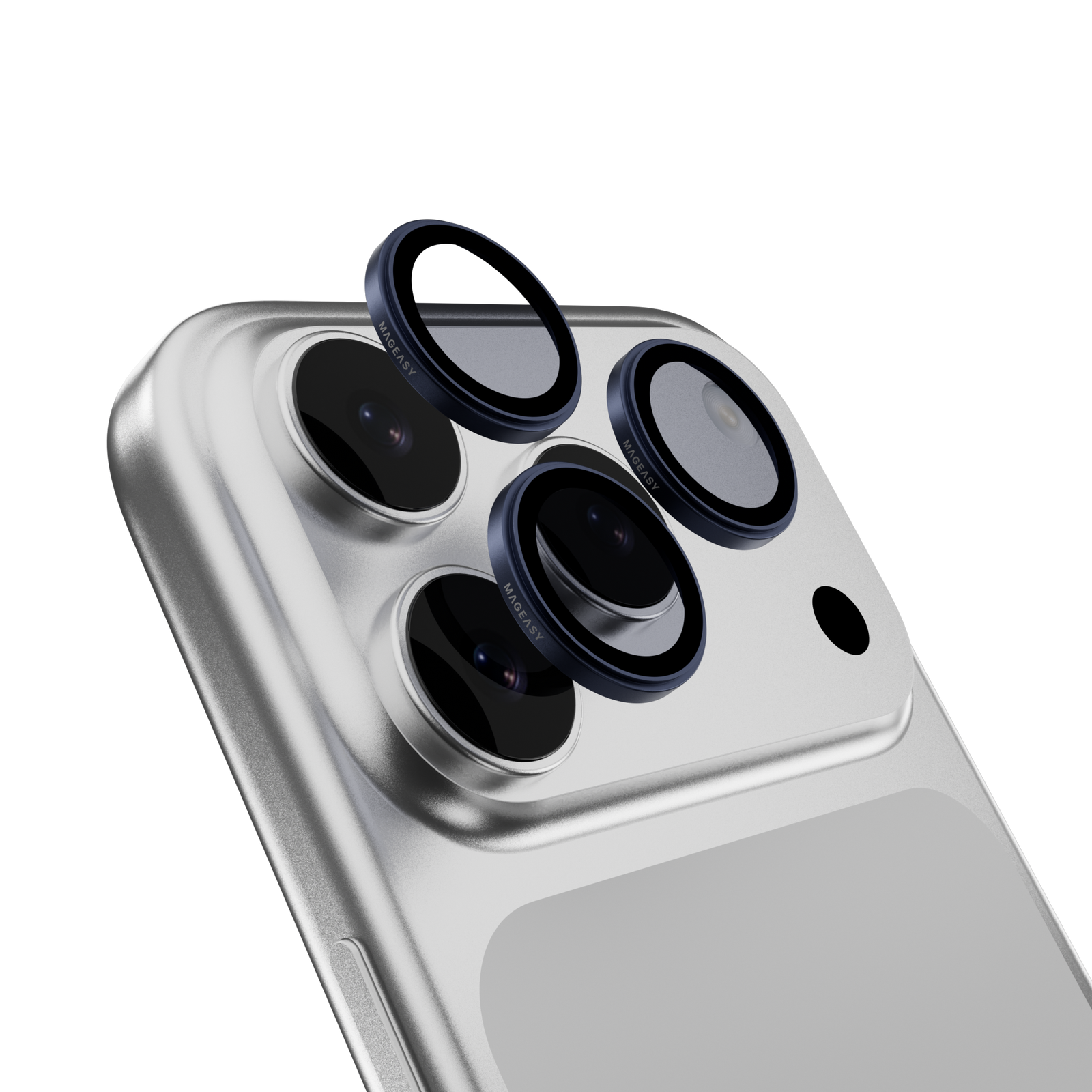 Mageasy Sapphire Camera Lens Protector for iPhone 17 Pro & 17 Pro Max - Midnight Blue - Mac Addict