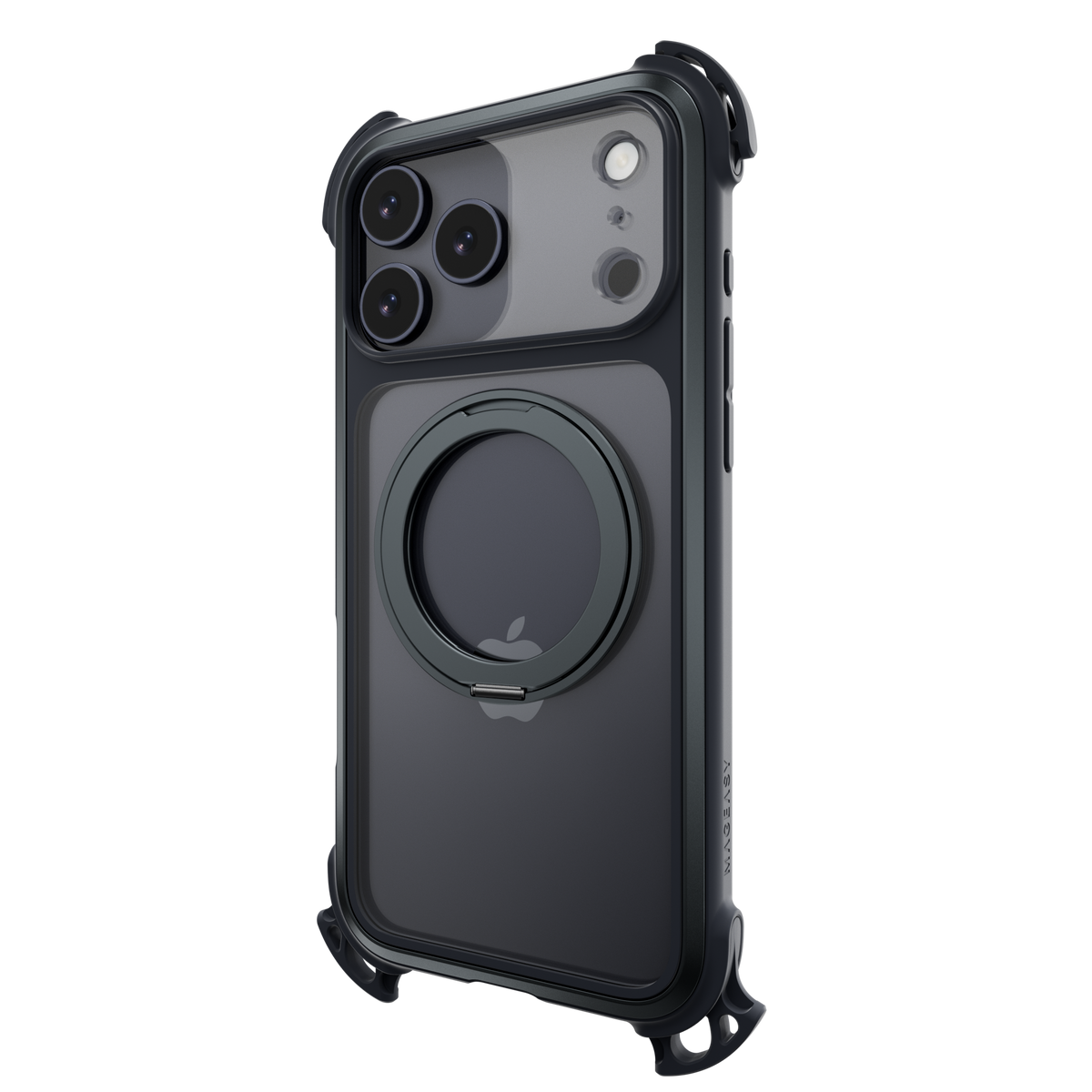 Mageasy Odyssey Ultra M 360 Tough Case & Stand & Lanyard for iPhone 17 Pro Max -Midnight Black - Mac Addict