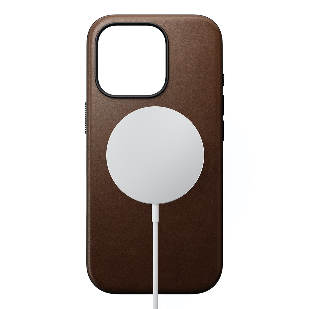 Nomad Modern Leather Case for iPhone 16 Pro 6.3 - Brown - Mac Addict