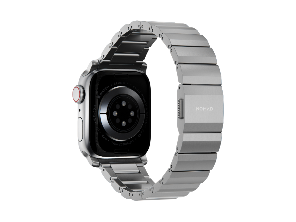 NOMAD Titanium Band For Apple Watch 38-42mm -  Silver Hardware