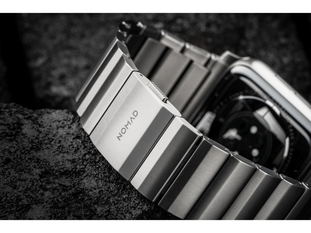 NOMAD Titanium Band For Apple Watch 38-42mm -  Silver Hardware