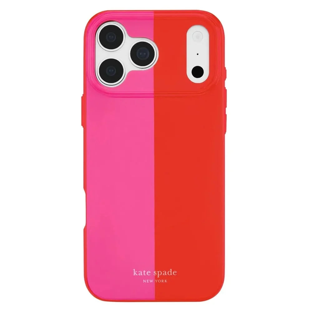 Racing Strip Pop Pink MagSafe Case for iPhone 18 Pro &amp; 17 Pro  6.3 in Pink/Red - Kate Spade
