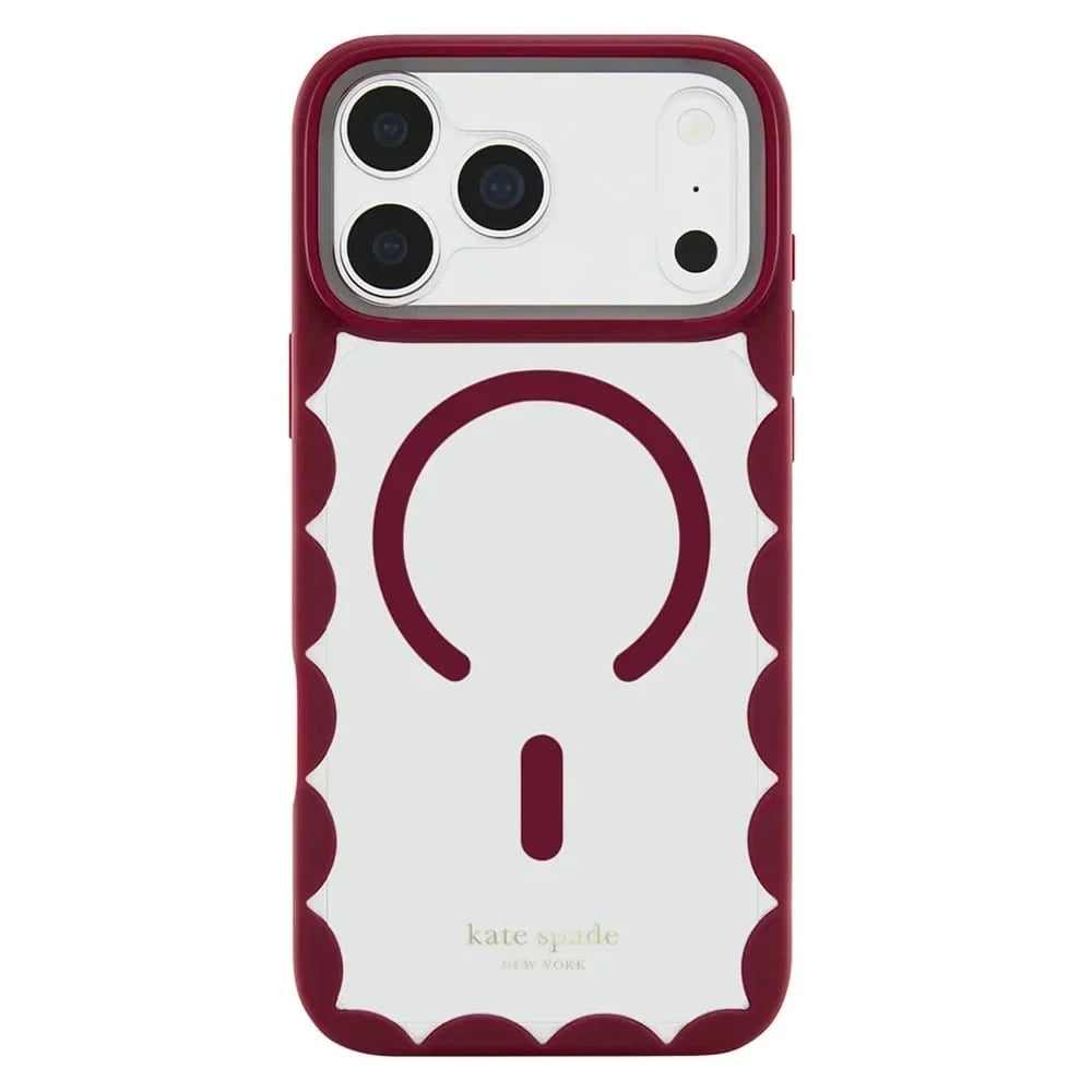 Rhubarb Jam MagSafe Case for iPhone 18 Pro & 17 Pro 6.3 in Clear/Burgundy - Kate Spade