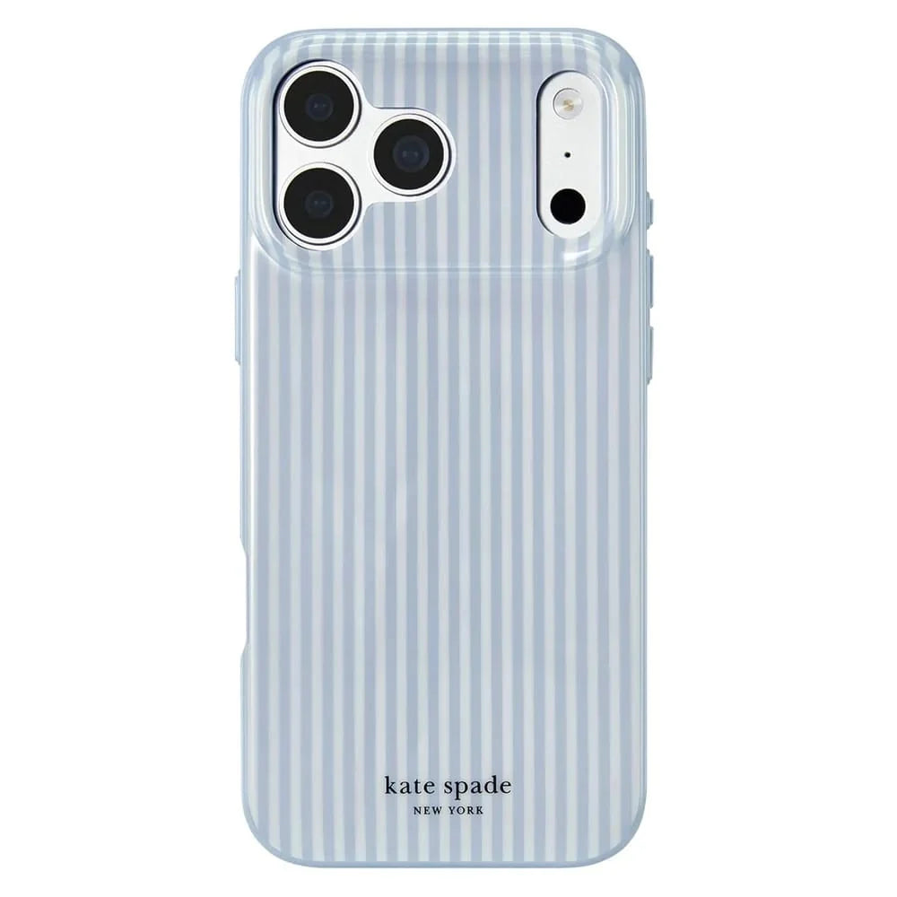 Faux Stripe Diamond MagSafe Case for iPhone 18 Pro Max in Blue - Kate Spade