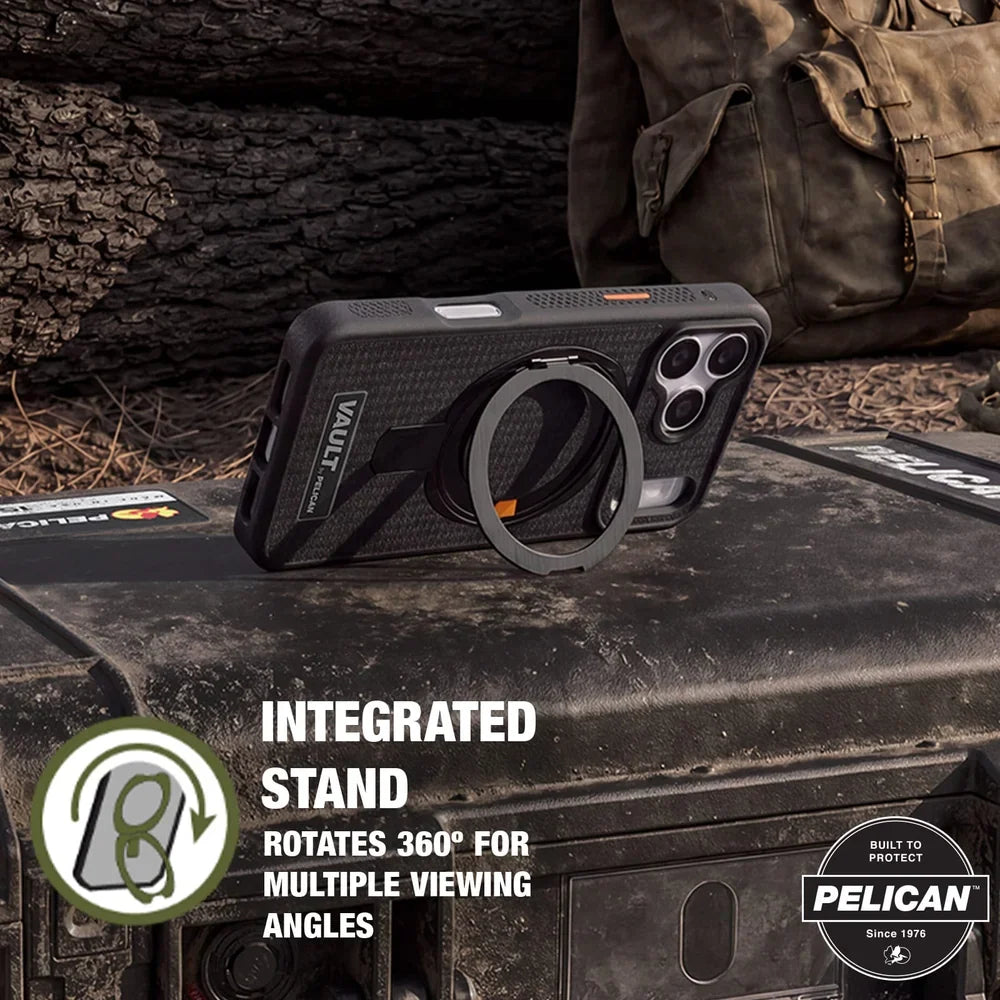 Vault MagSafe Case with Stand for iPhone 18 Pro 6.3 in Black - Pelican