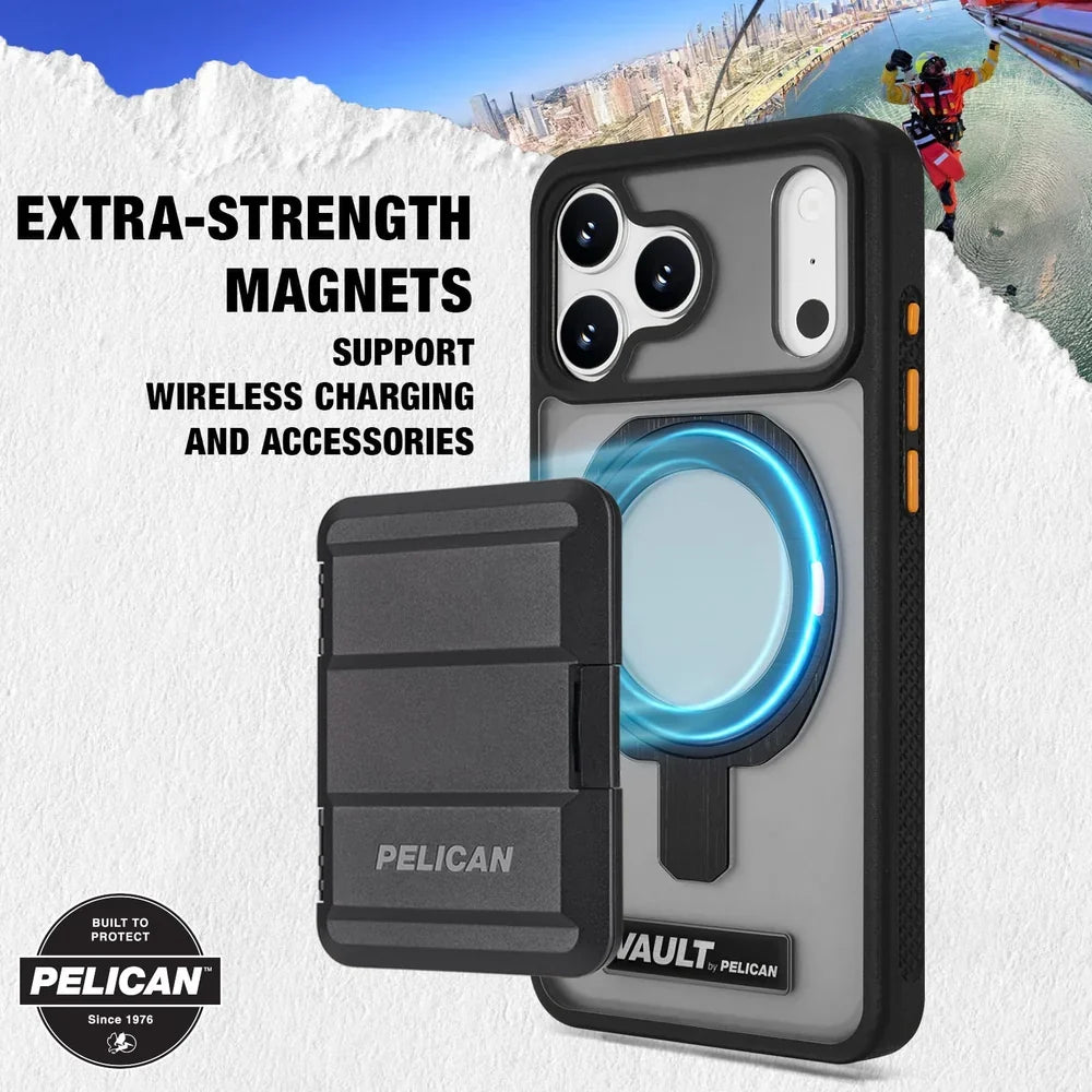 Vault MagSafe Case with Stand for iPhone 18 Pro Max in Smoke - Pelican