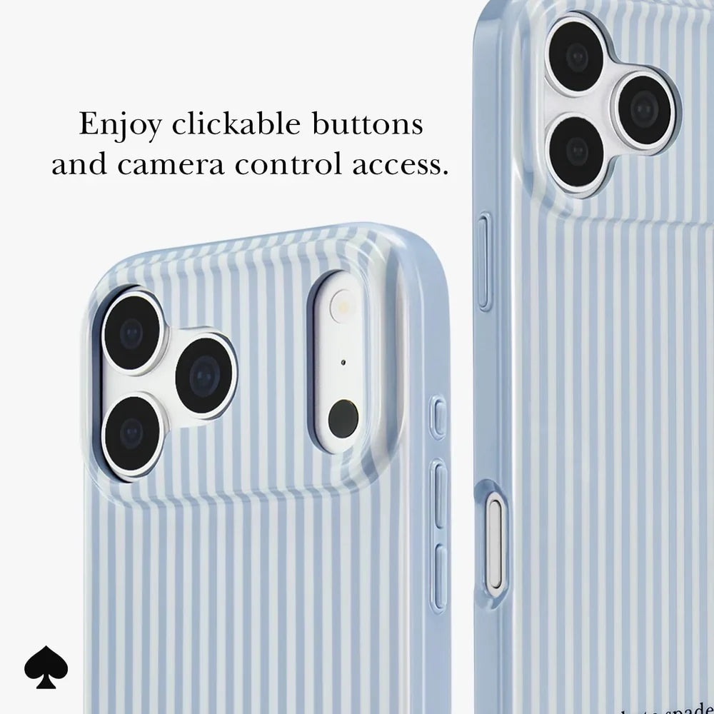 Faux Stripe Diamond MagSafe Case for iPhone 18 Pro Max in Blue - Kate Spade