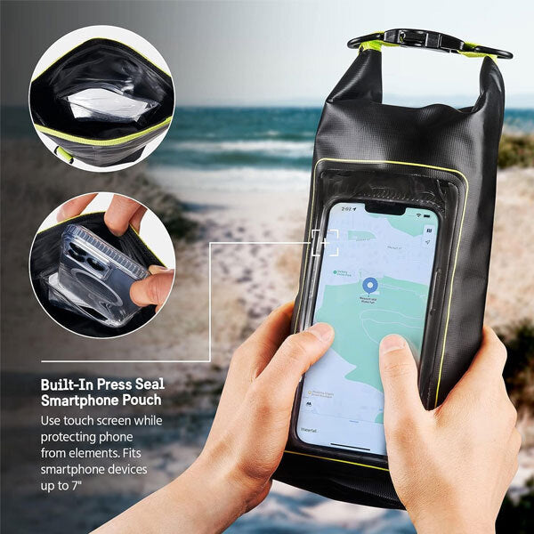 Pelican Marine Waterproof 2L Dry Bag - Black & Neon