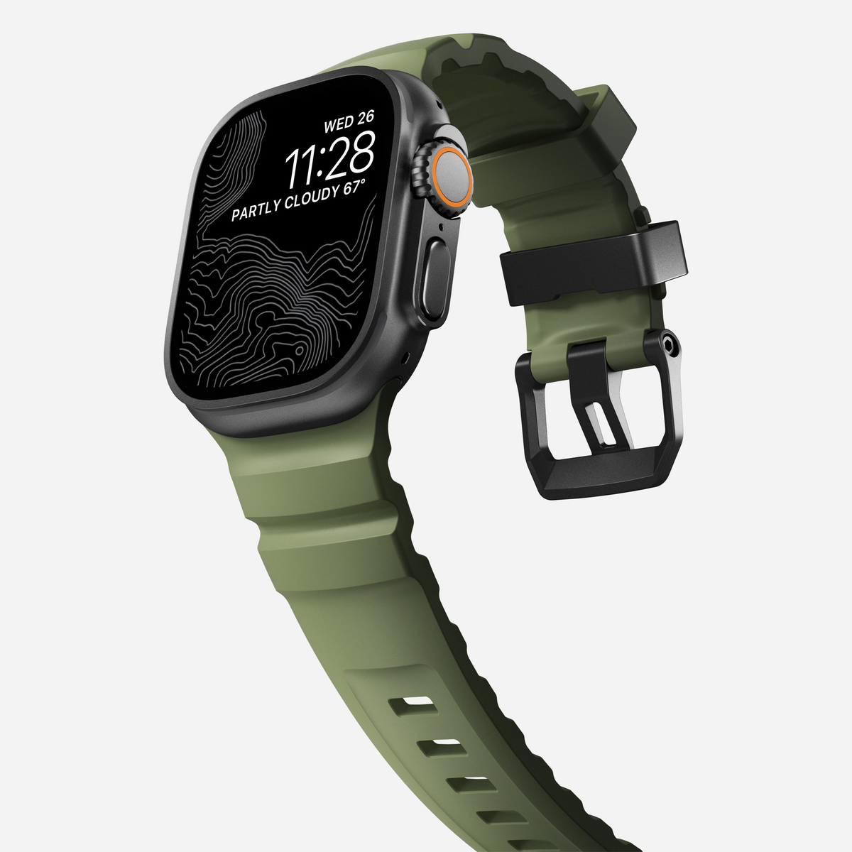 Nomad Rocky Point Band for Apple Watch 44-46-Ultra - Forest Green (Black Hardware)